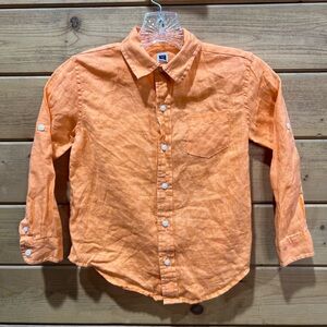 Janie and Jack The Linen Shirt Convertible Sleeve Button Down Boy’s Size 5
